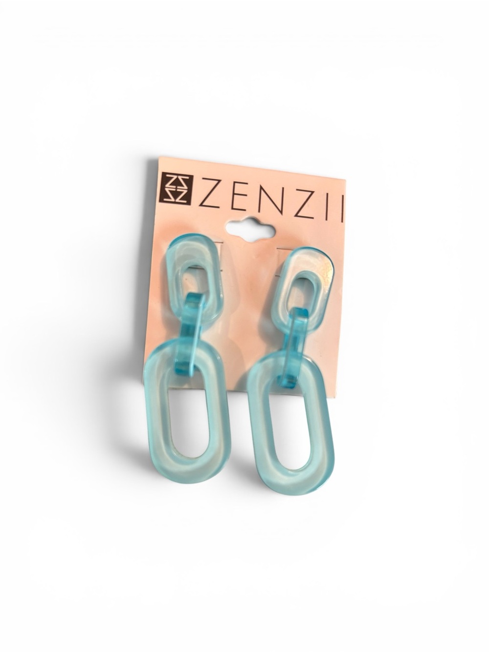 Zenzii Aqua Linked Drop Earrings